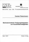 Buchcover C. Pietschmann: Merkmalorientierte Fertigungsintegration von Koordinatenmeßgeräten