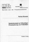 Buchcover P. Klonaris: Systemkonzept zur frühzeitigen Einsatzplanung von Prüfmitteln