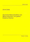 Buchcover U. Dietz: Geometrie-Rekonstruktion aus Meßpunktwolken mit glatten B-Spline-Flächen