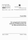 Buchcover F. Bitte: Ein Spiegelmatrix-basiertes optisches 3D-Messsystem für die Mikrostrukturprüfung