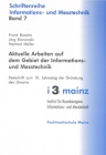 Buchcover F. Boochs: Aktuelle Arbeiten auf dem Gebiet der Informations- und Messtechnik